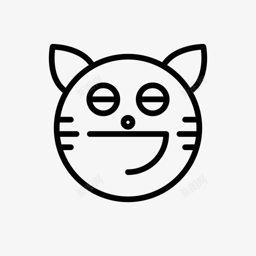 老虎猫困倦svg_新图网 https://ixintu.com 老虎 困倦 表情 符号