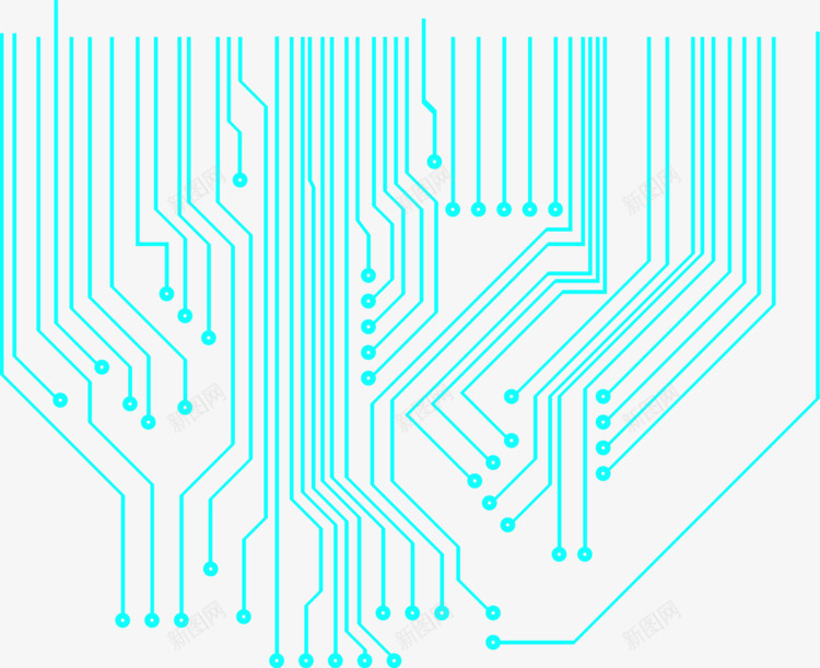 晶片电路板线路线条png免抠素材_新图网 https://ixintu.com 晶片 电路板 线路 线条