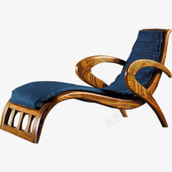 百变小木实木躺椅进口非洲乌金木简约欧式真皮躺椅卧室素材