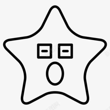 星星表情符号瞌睡图标