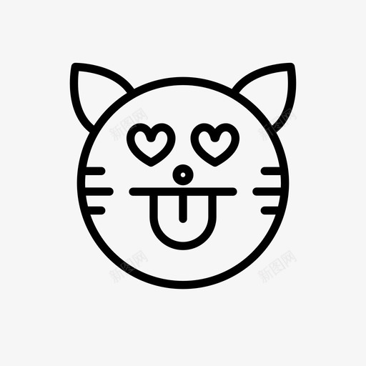老虎表情符号爱svg_新图网 https://ixintu.com 表情 符号 老虎 舌头