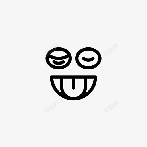 表情符号眨眼舌头svg_新图网 https://ixintu.com 表情 符号 眨眼 舌头 厚脸皮