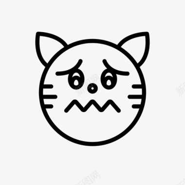 悲伤猫表情符号图标