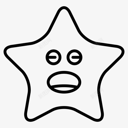 打哈欠昏昏欲睡表情符号svg_新图网 https://ixintu.com 表情 符号 星星 打哈欠 昏昏欲睡