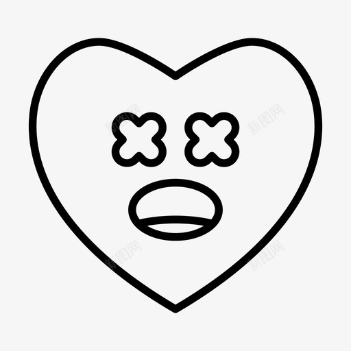 心盲表情符号svg_新图网 https://ixintu.com 符号 表情 心盲 爱心