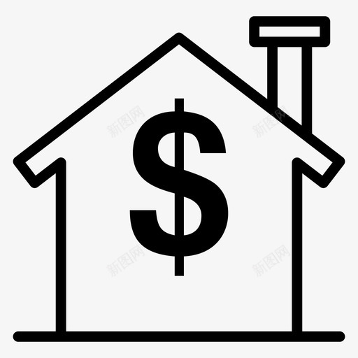 房价昂贵的房子房子成本svg_新图网 https://ixintu.com 房子 房价 成本 昂贵 贵的 价值 物业 建筑 房地产 线图 图标