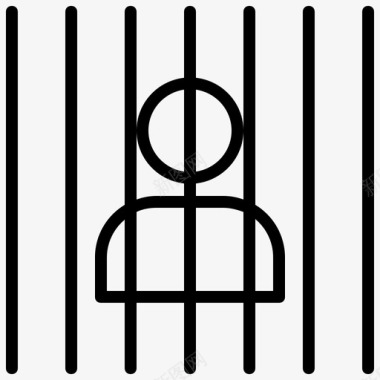犯罪监狱法官图标