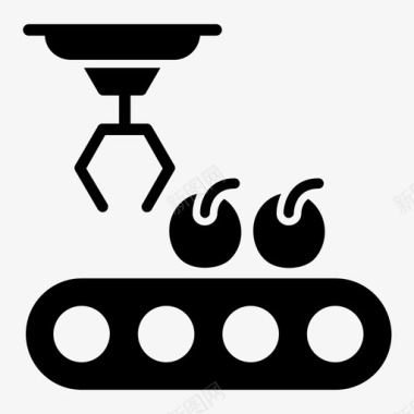 食品自动化食品机械水果采摘机图标