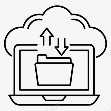 云存储云数据数据下载图标