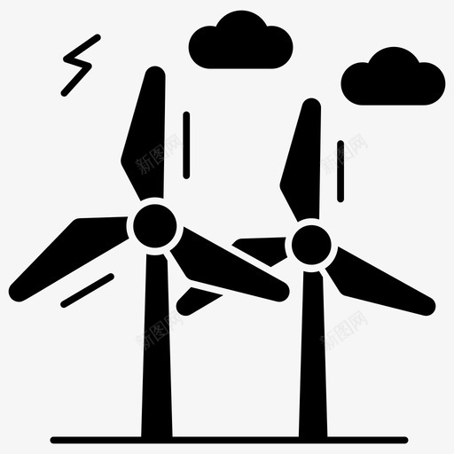 清洁能源替代电力家用风车svg_新图网 https://ixintu.com 清洁能源 家用 风车 替代 电力 风力 发电 生态 环保 字形 矢量