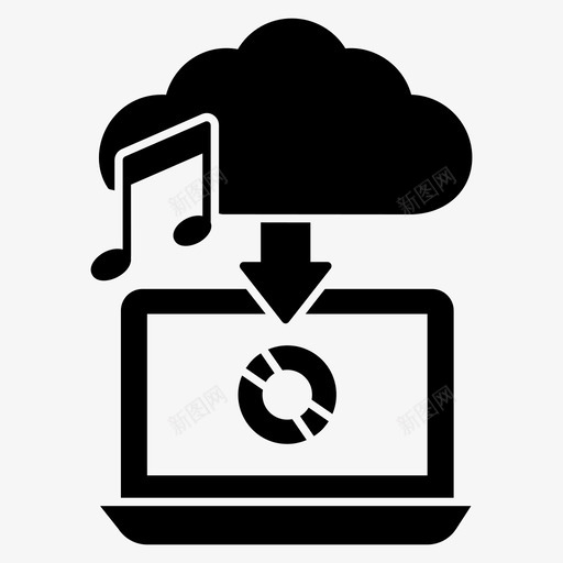 下载音乐云下载云音乐svg_新图网 https://ixintu.com 下载 音乐下载 音乐 数据 歌曲 一组 多媒体 符号 矢量 矢量图 图标