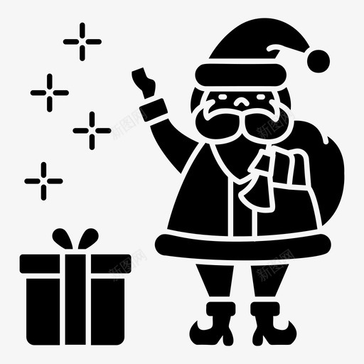圣诞老人圣诞化身圣诞老人角色svg_新图网 https://ixintu.com 圣诞老人 圣诞 化身 角色 服装 一组 事件 娱乐 符号 矢量 矢量图