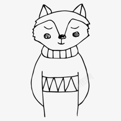 斯堪狐狸动物卡通高清图片