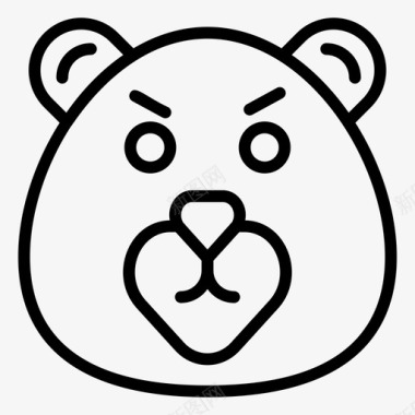 熊熊脸熊头图标