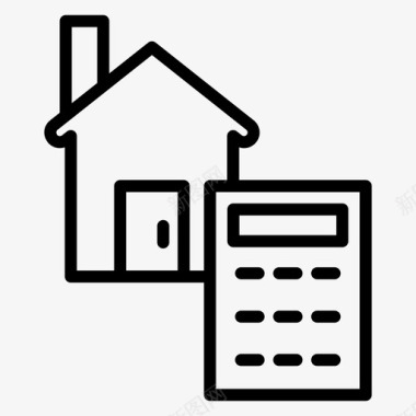 房地产计算房屋价值土地估价图标