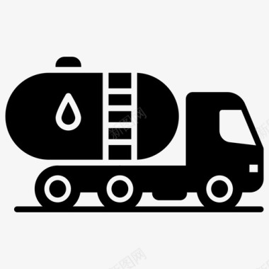 油罐车燃油输送燃油物流图标