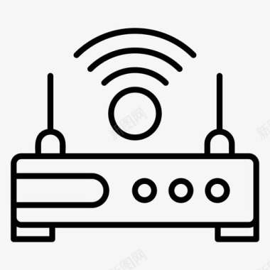 wifi路由器宽带调制解调器互联网设备图标