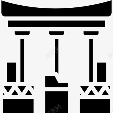 komkmbo神庙建筑埃及图标