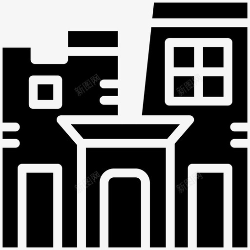 埃德夫神庙建筑埃及svg_新图网 https://ixintu.com 埃德 神庙 埃及 建筑 地标 符号