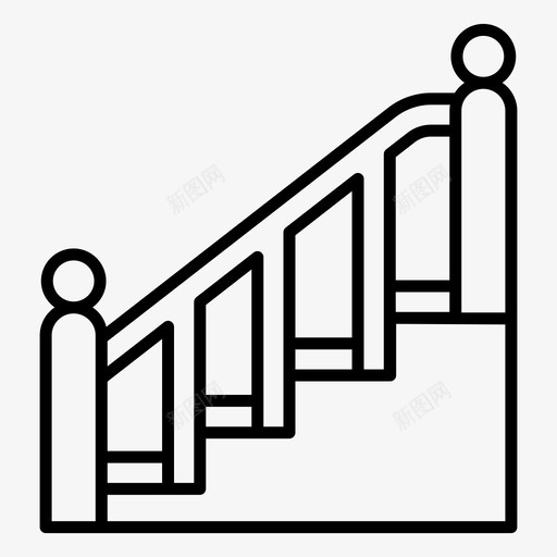 楼梯楼梯井楼梯向上svg_新图网 https://ixintu.com 楼梯 楼梯井 向上 家具 家居装饰 线图 图标