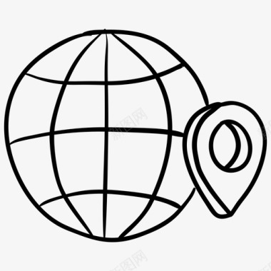 全球定位全球接入全球定位系统图标