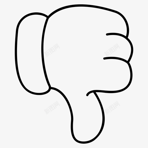 拇指朝下不赞成手势svg_新图网 https://ixintu.com 手势 拇指 朝下 不赞成 向量 图标