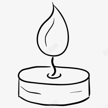 水疗蜡烛燃烧蜡烛蜡烛灯图标