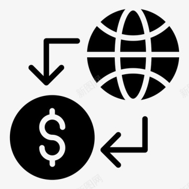 全球交易全球现金流国际交易图标
