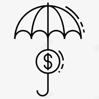 税收保障税收会计税收保护伞图标