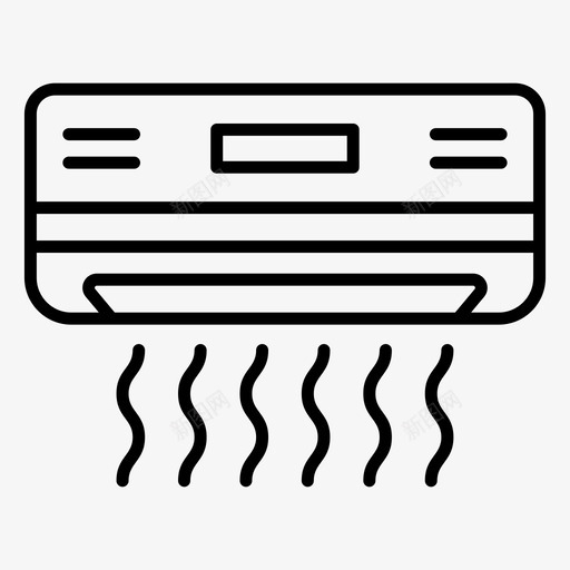 空调室内空调分体空调svg_新图网 https://ixintu.com 空调 室内 分体 电子电器 系列 图标 收藏