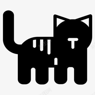黑猫动物可爱图标
