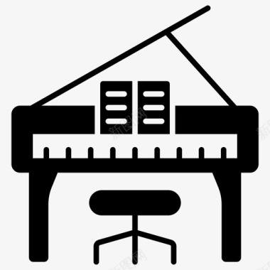 钢琴乐器键盘音乐图标