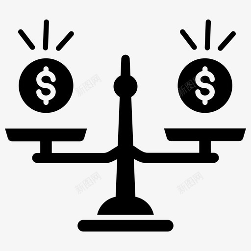 财务平衡货币平衡货币换算svg_新图网 https://ixintu.com 货币 平衡 财务 图标 换算 价值 度量 彩色 轮廓 字形 集合