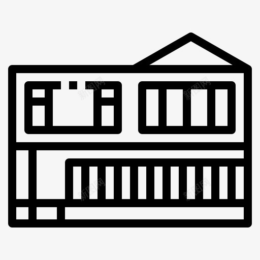家建筑物业svg_新图网 https://ixintu.com 建筑 建筑物 物业 办公 轮廓 图标