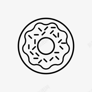 甜甜圈面包店咖啡馆图标