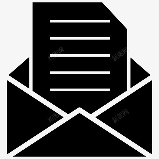 消息商务消息信件svg_新图网 https://ixintu.com 消息 商务 信件 邮件 打开 信封 图标 集合