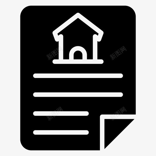 物业文件合同房屋协议svg_新图网 https://ixintu.com 文件 物业 房屋 合同 协议 建筑 房地产 图标