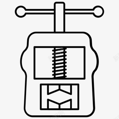 虎钳工具锤击五金图标