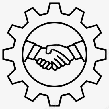战略联盟商业协议商业伙伴图标