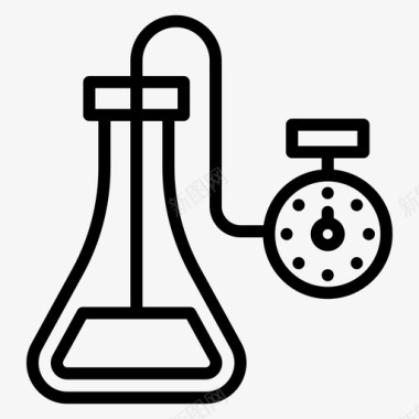 反应时间化学反应实验室仪器图标
