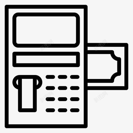 atmatm银行atm硬件svg_新图网 https://ixintu.com 银行 硬件机 自动 柜员机 提款机 一套 货币 金融 营销 行行 矢量