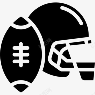 美式足球头盔橄榄球图标