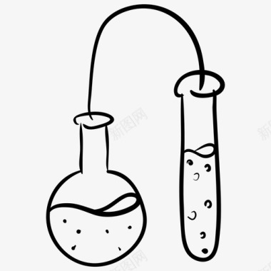 化学实验化学反应实验室仪器图标