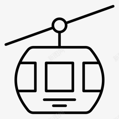 缆车飞机电缆运输图标