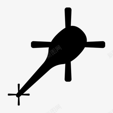 直升机飞行螺旋桨图标