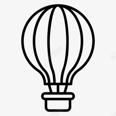 热气球冒险飞机图标