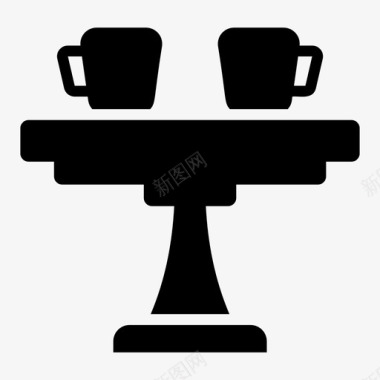 咖啡桌餐桌家具图标