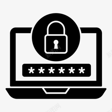 笔记本电脑安全电脑锁电脑密码图标