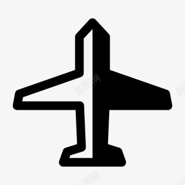 双模式飞机图标