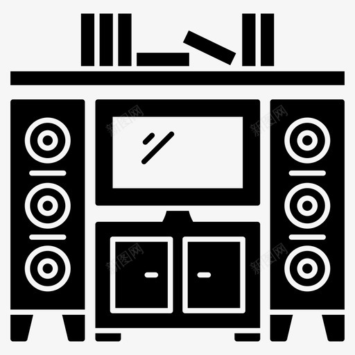 娱乐图书馆多媒体音响系统svg_新图网 https://ixintu.com 娱乐 图书馆 扬声器 家庭 多媒体 音响 系统 语音 音量 一套 字形